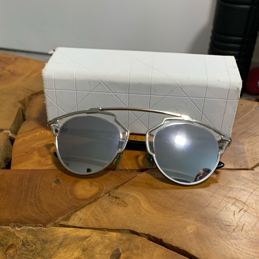 Dior Silver Mirrored Sunglasses